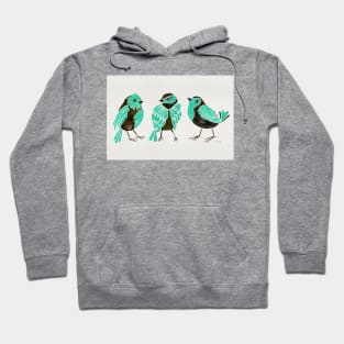 finches turquoise Hoodie